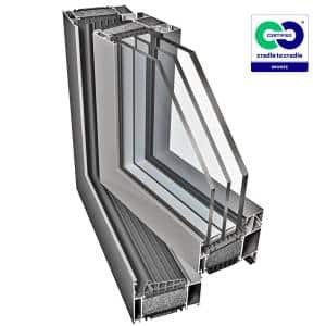 PE96 passif C2C - Profilés pour fenêtres et portes en aluminium, PVC et bois - Profilé pour fenêtre